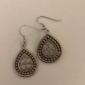 Silver and Gold Dangly Earrings